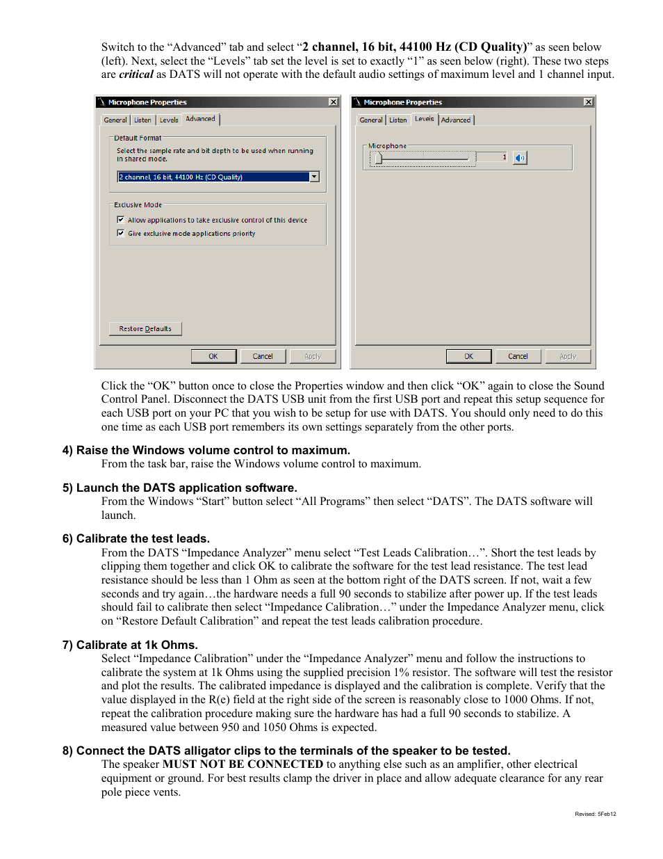 Dayton Audio DATS Dayton Audio Test System User Manual | Page 2 / 8
