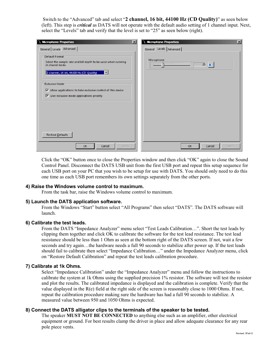 Dayton Audio DATS Dayton Audio Test System User Manual | Page 5 / 8