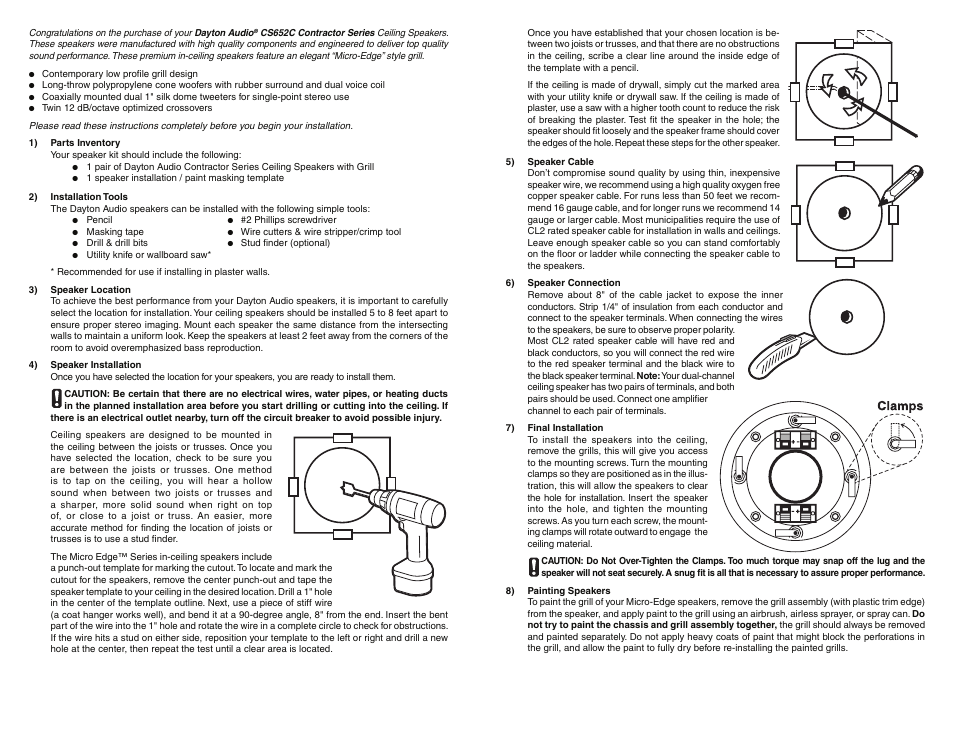 Dayton Audio CS652C 6-1 User Manual | Page 2 / 2