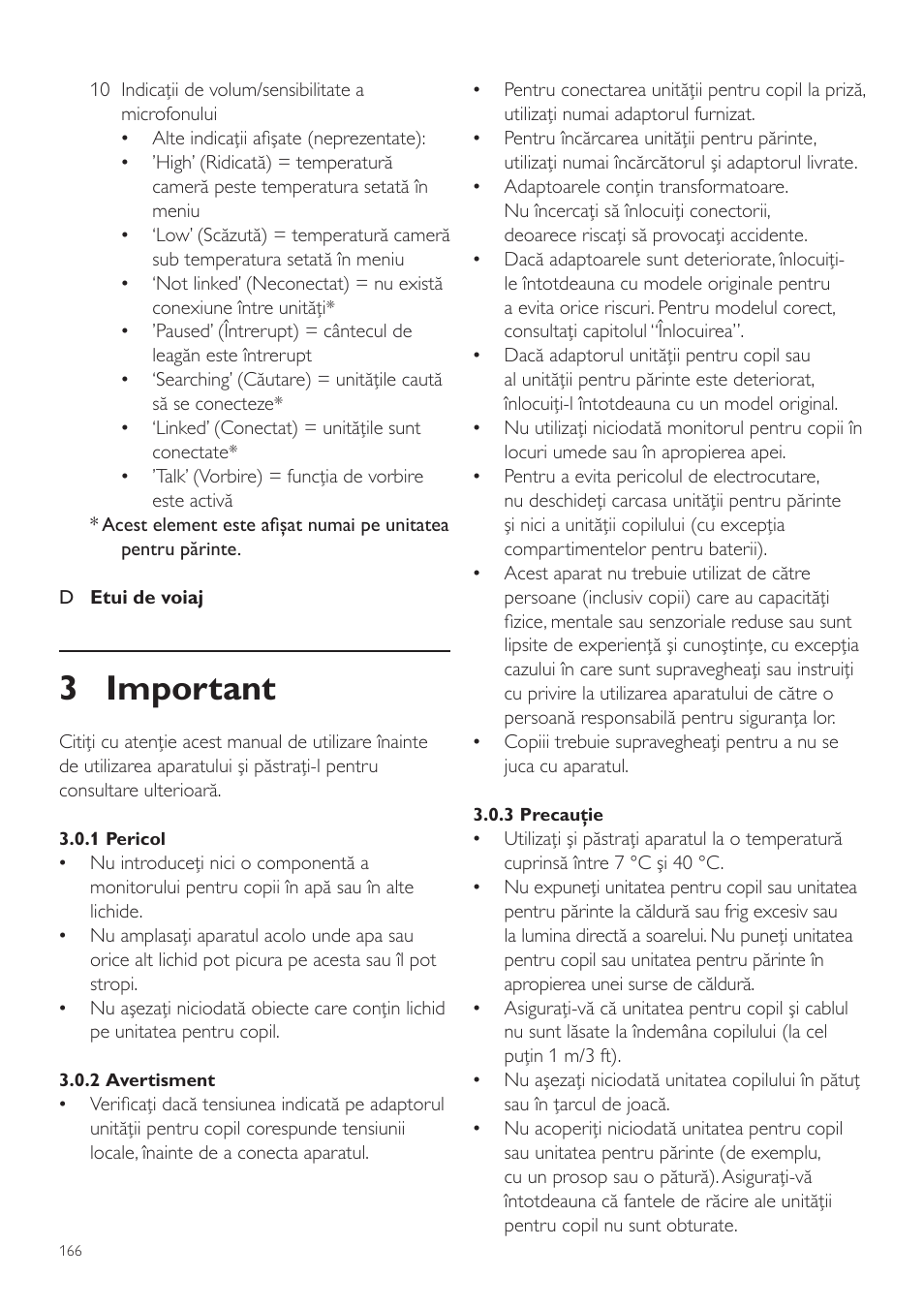 3 important | Philips SCD535 User Manual | Page 166 / 268