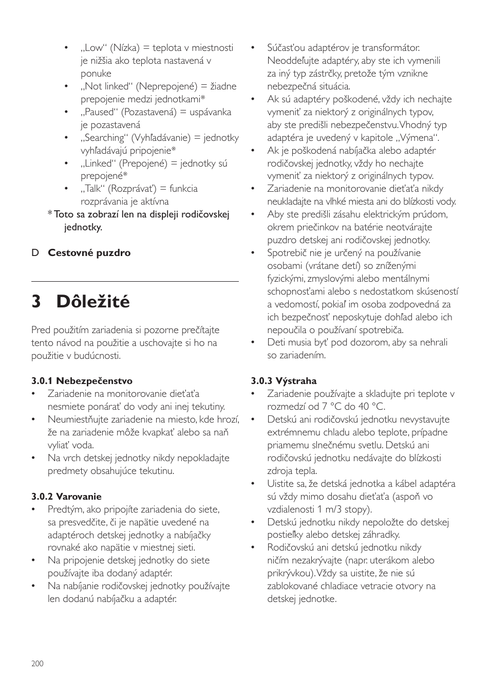 3 dôležité | Philips SCD535 User Manual | Page 200 / 268