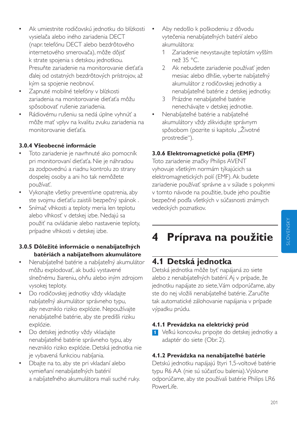 4 príprava na použitie, 1 detská jednotka | Philips SCD535 User Manual | Page 201 / 268