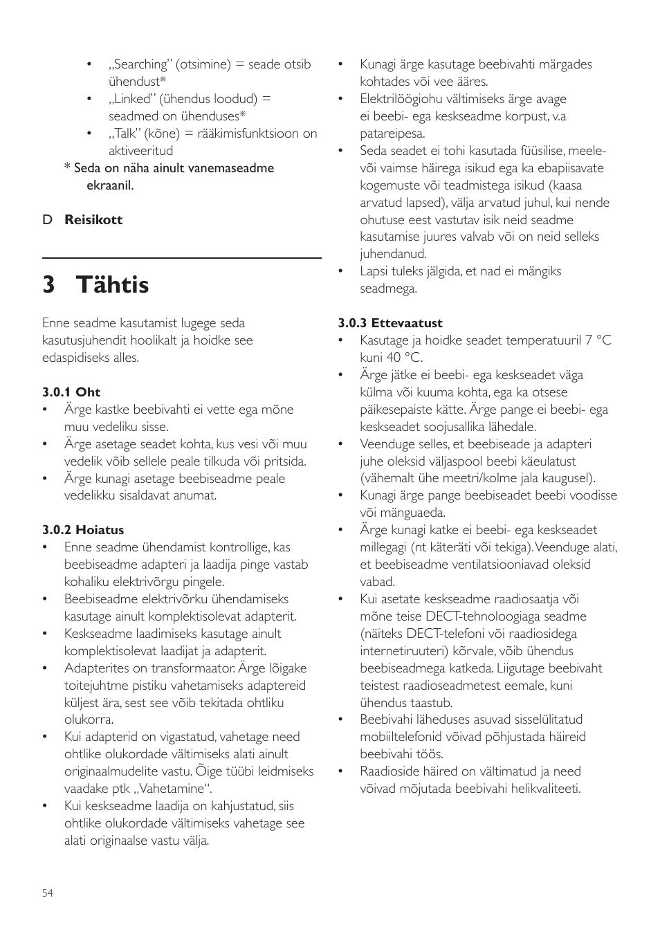 3 tähtis | Philips SCD535 User Manual | Page 54 / 268