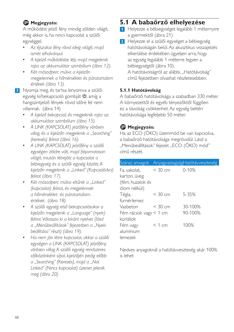 1 a babaőrző elhelyezése | Philips SCD535 User Manual | Page 88 / 268