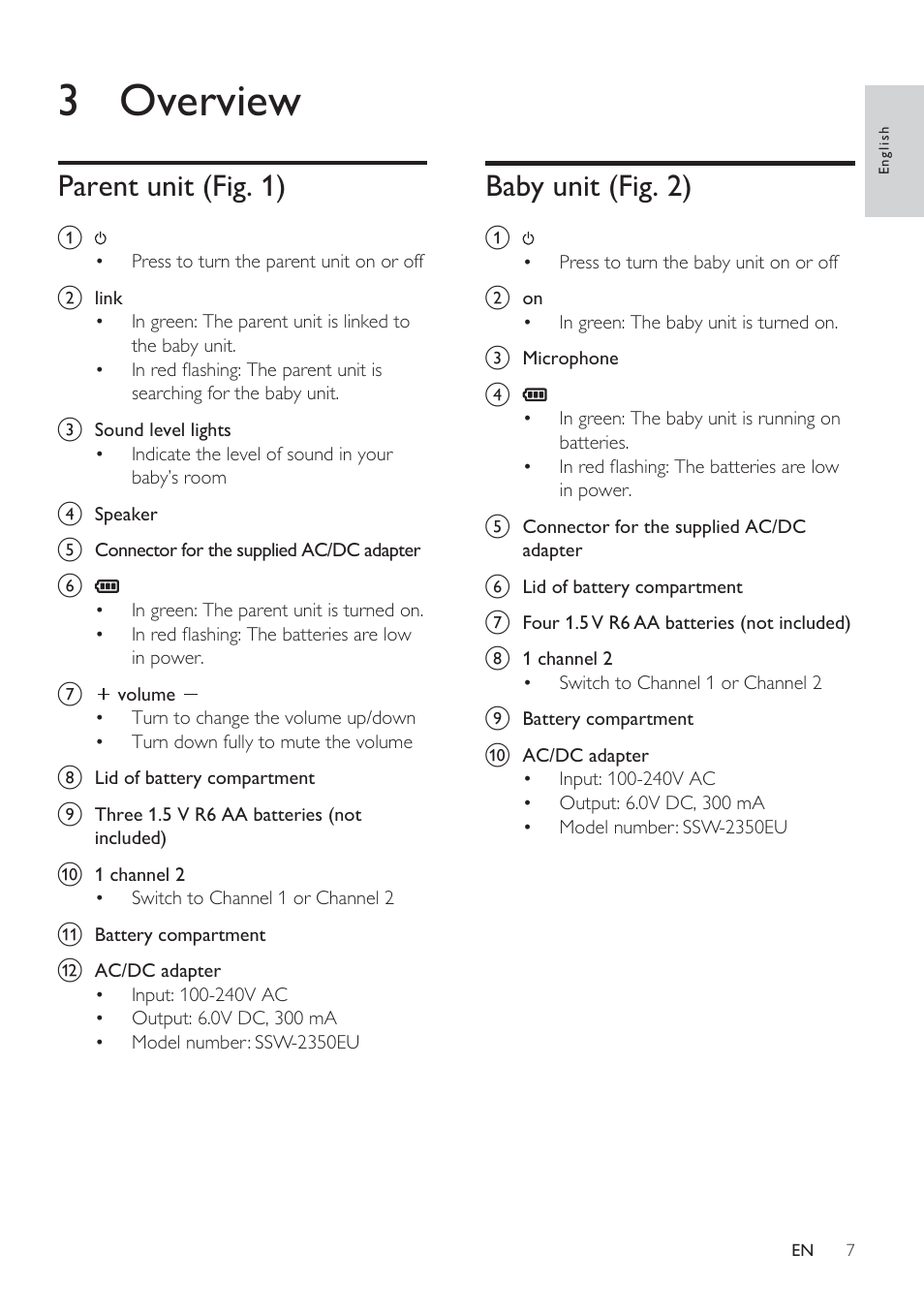 3 overview, De\ xqlw )lj, 3duhqw xqlw )lj | Philips SCD485 User Manual | Page 5 / 101