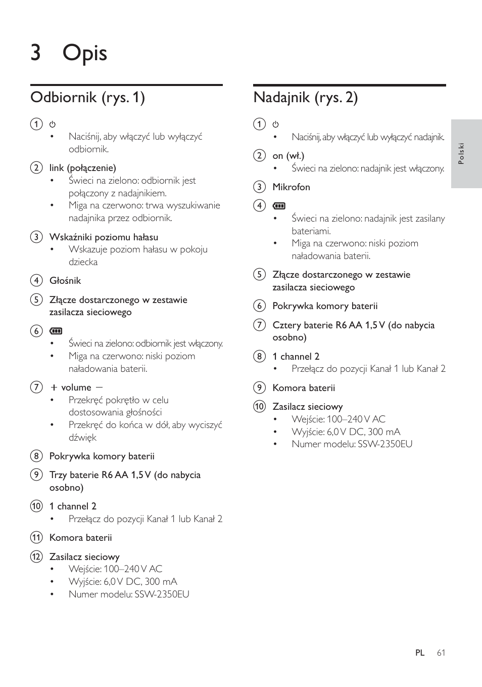 3 opis, 1dgdmqln u\v, 2gelruqln u\v | Philips SCD485 User Manual | Page 59 / 101