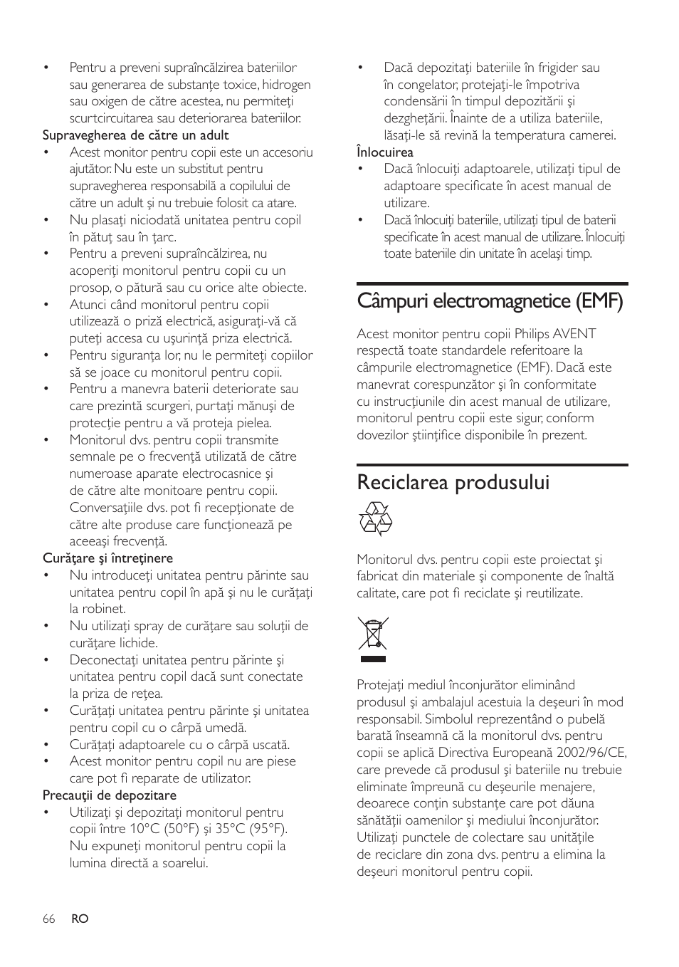 Kpsxul hohfwurpdjqhwlfh (0), Reciclarea produsului | Philips SCD485 User Manual | Page 64 / 101