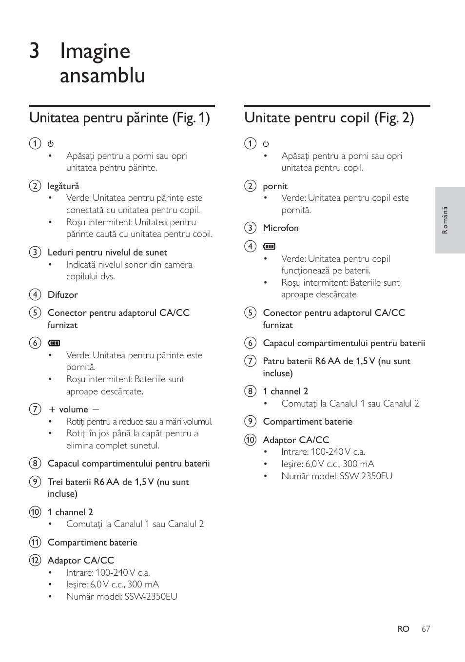 3 imagine ansamblu, 8qlwdwh shqwux frslo )lj, 8qlwdwhd shqwux sþulqwh )lj | Philips SCD485 User Manual | Page 65 / 101
