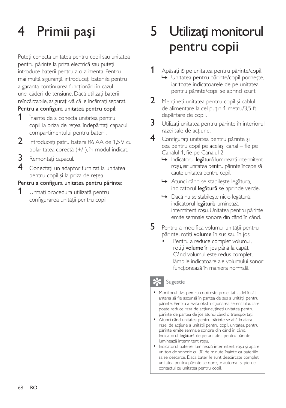 8wlol]dŗl prqlwruxo pentru copii, 3ulpll sdŕl | Philips SCD485 User Manual | Page 66 / 101