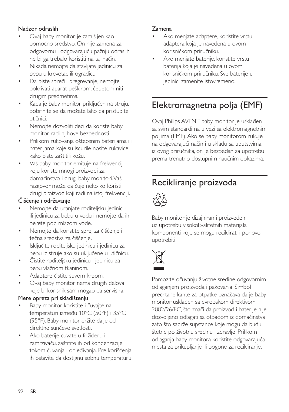 Ohnwurpdjqhwqd sromd (0), Recikliranje proizvoda | Philips SCD485 User Manual | Page 90 / 101