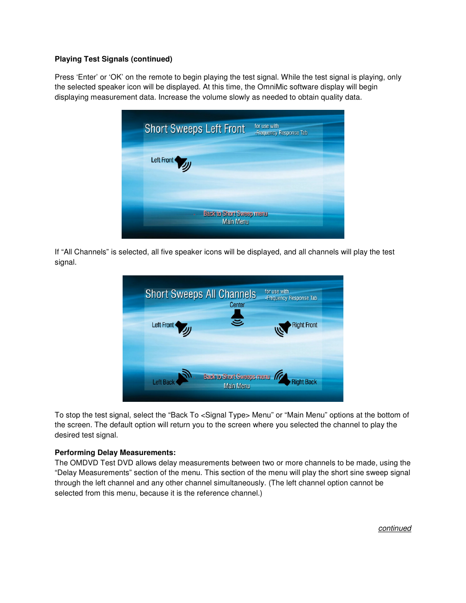 Dayton Audio OMDVD Version 1 Test DVD for OmniMic Precision Measurement Systems User Manual | Page 3 / 4