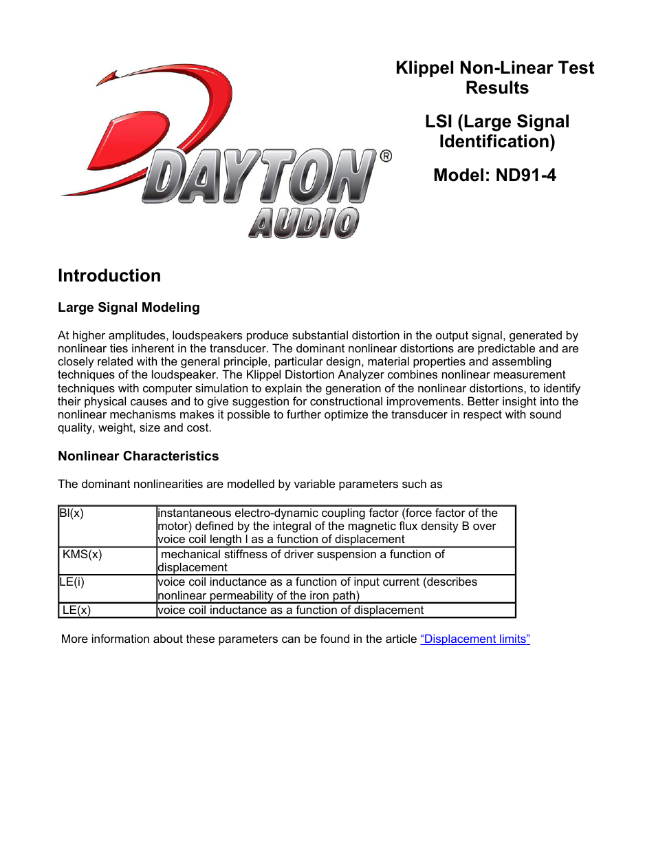 Dayton Audio ND91-4 3-1 User Manual | 8 pages