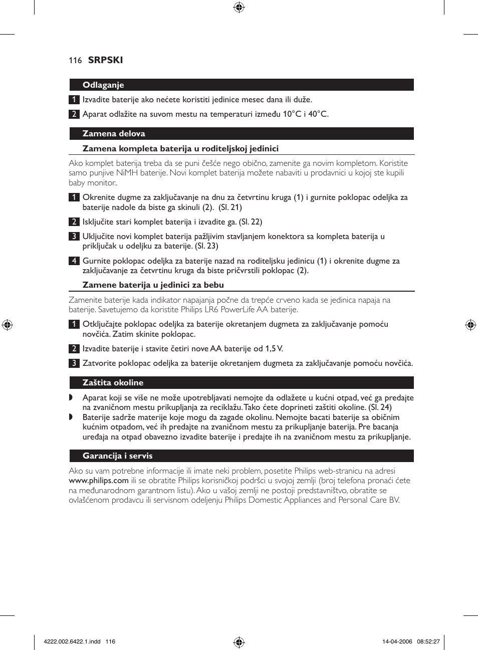 Philips SCD465 User Manual | Page 116 / 132