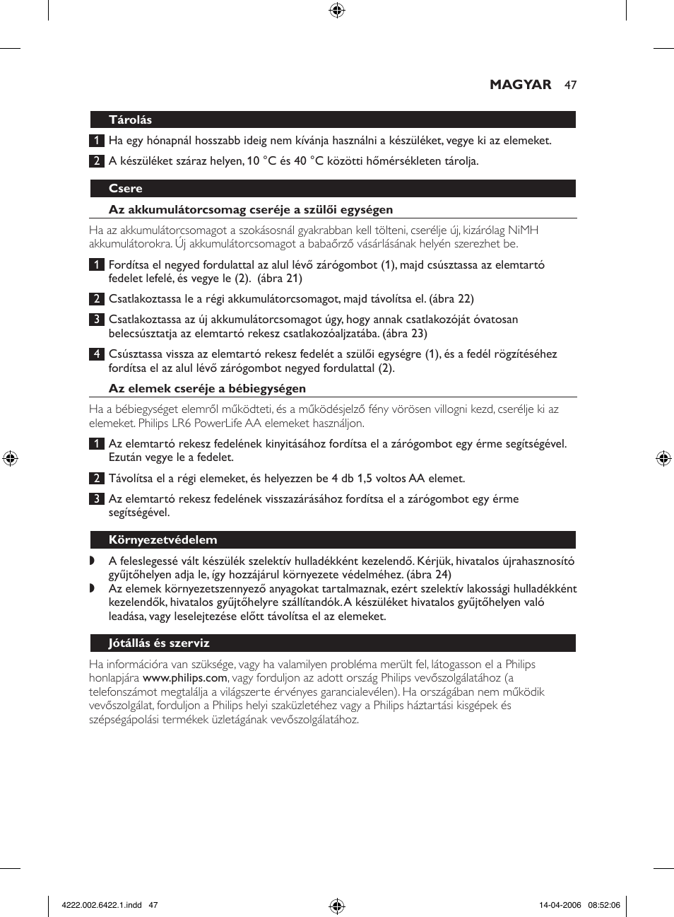 Philips SCD465 User Manual | Page 47 / 132