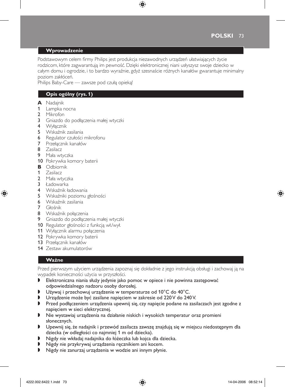 Philips SCD465 User Manual | Page 73 / 132