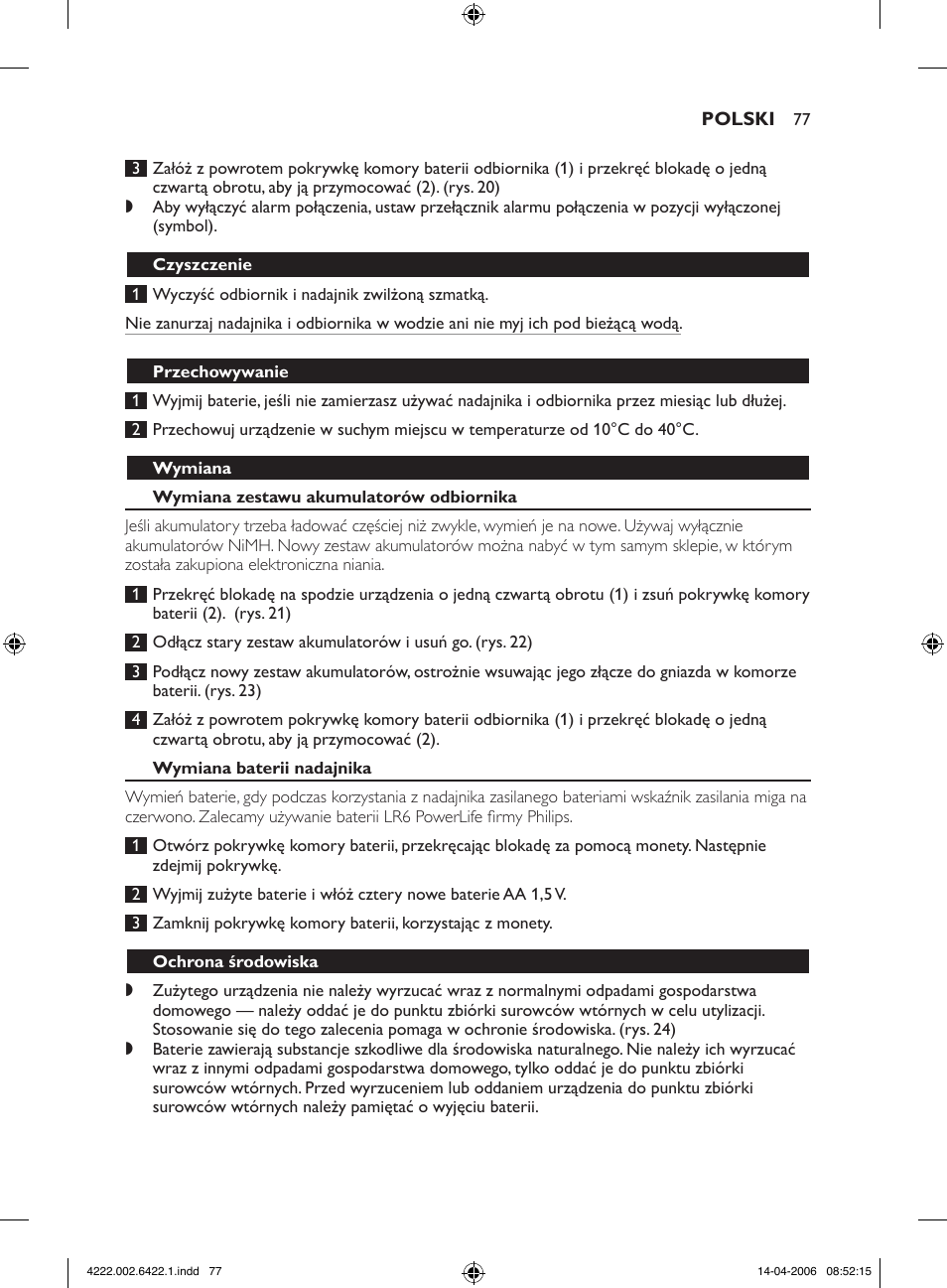 Philips SCD465 User Manual | Page 77 / 132