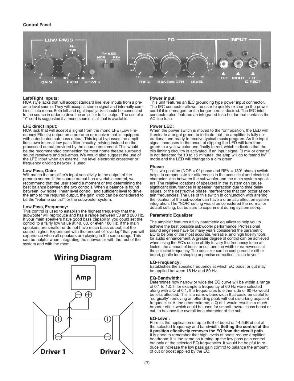 Dayton Audio RS1202A 1000 Watt Dual 12" Subwoofer System Assembled User Manual | Page 3 / 4