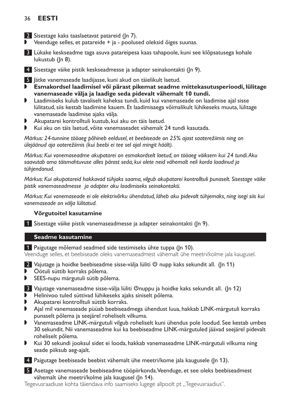 Võrgutoitel kasutamine, Seadme kasutamine | Philips SCD497 User Manual | Page 36 / 156