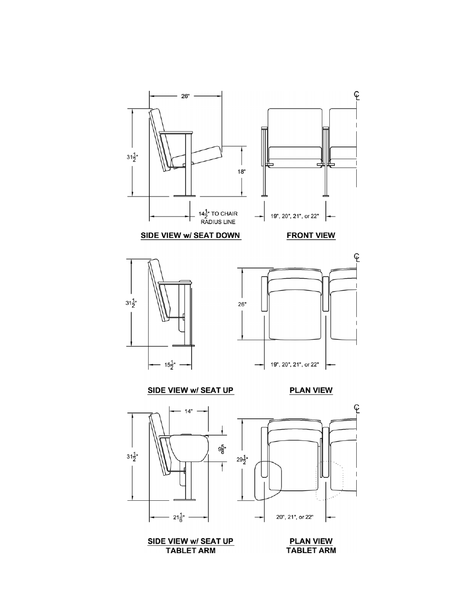 Theatre Solution Acclaim Planning Drawings User Manual | 5 pages