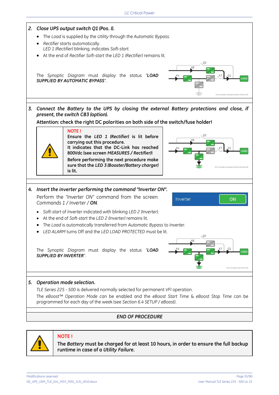 GE Industrial Solutions TLE Series 225-500 User Manual User Manual | Page 55 / 90