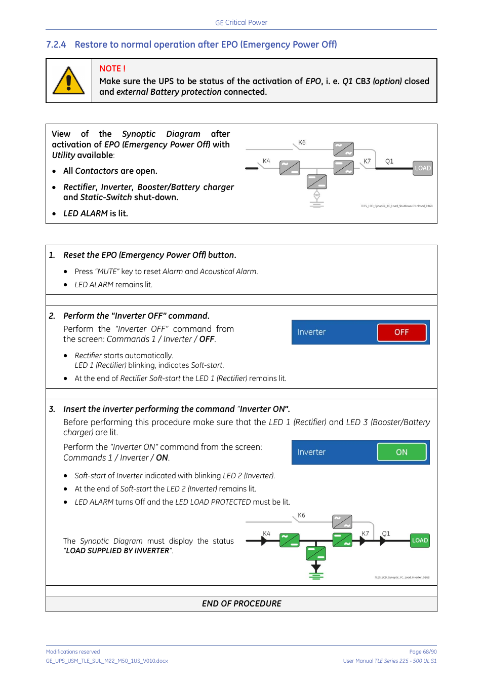 GE Industrial Solutions TLE Series 225-500 User Manual User Manual | Page 68 / 90