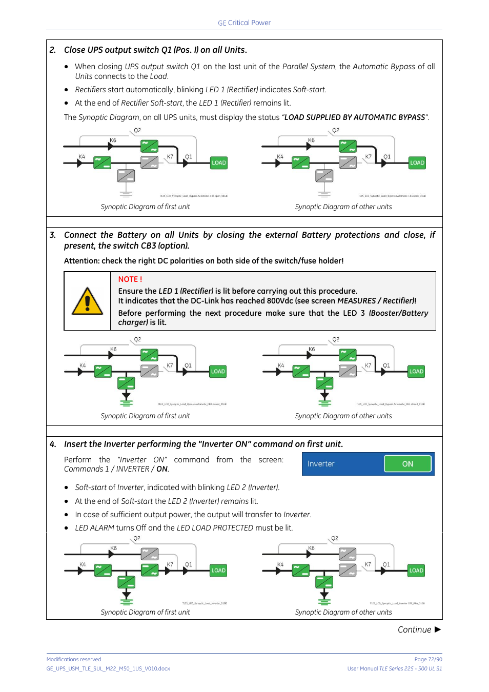 GE Industrial Solutions TLE Series 225-500 User Manual User Manual | Page 72 / 90