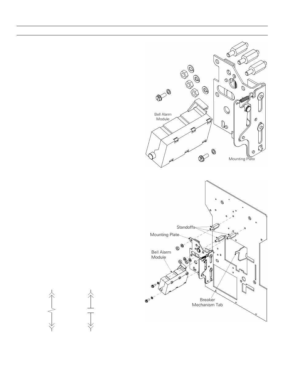 1 bell alarm with lockout | GE Industrial Solutions EntelliGuard 800–2000 A Frames, 240–600 Vac Maintenance Manual User Manual | Page 48 / 64