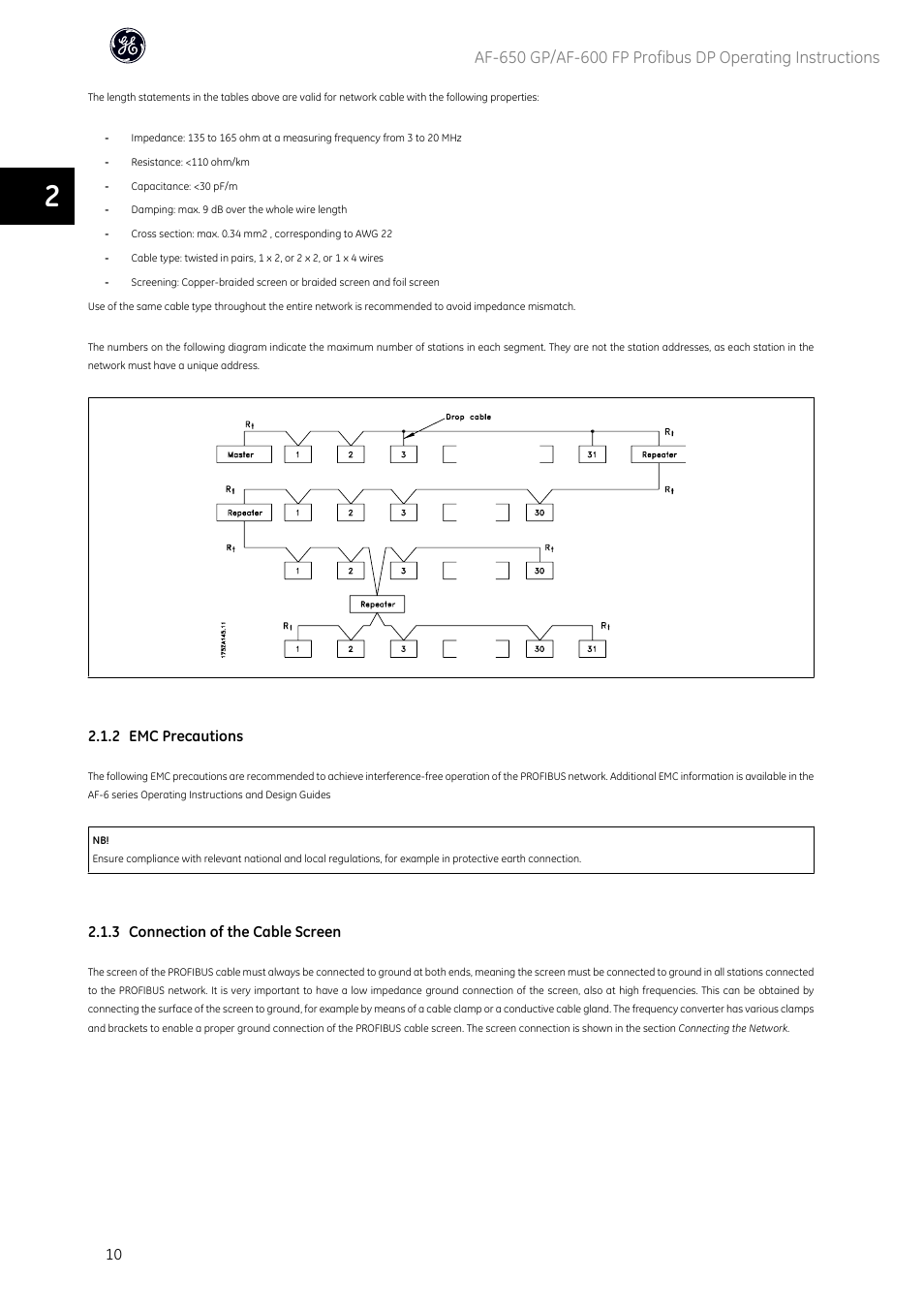GE Industrial Solutions AF-600 FP Profibus DP User Manual | Page 11 / 91