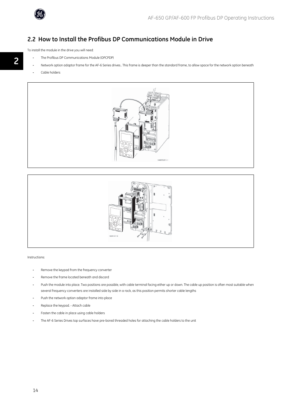 GE Industrial Solutions AF-600 FP Profibus DP User Manual | Page 15 / 91