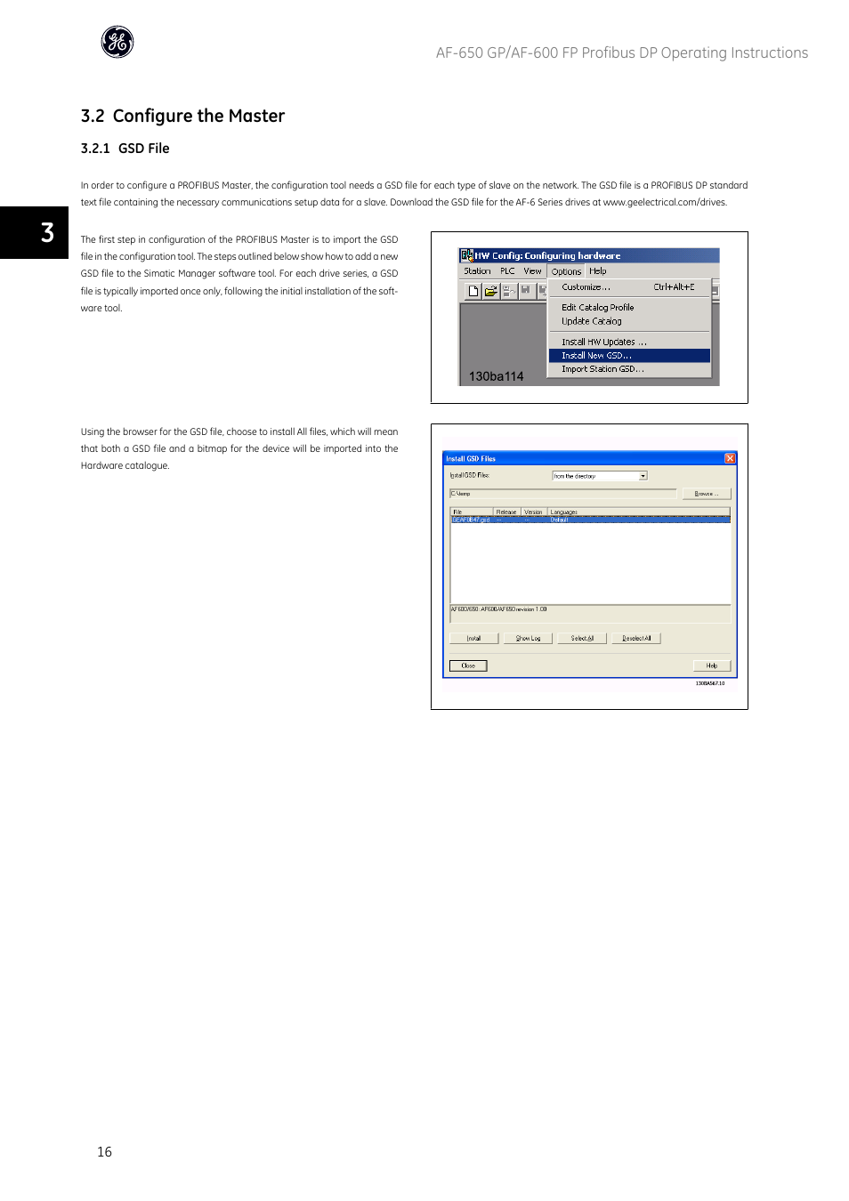 GE Industrial Solutions AF-600 FP Profibus DP User Manual | Page 17 / 91