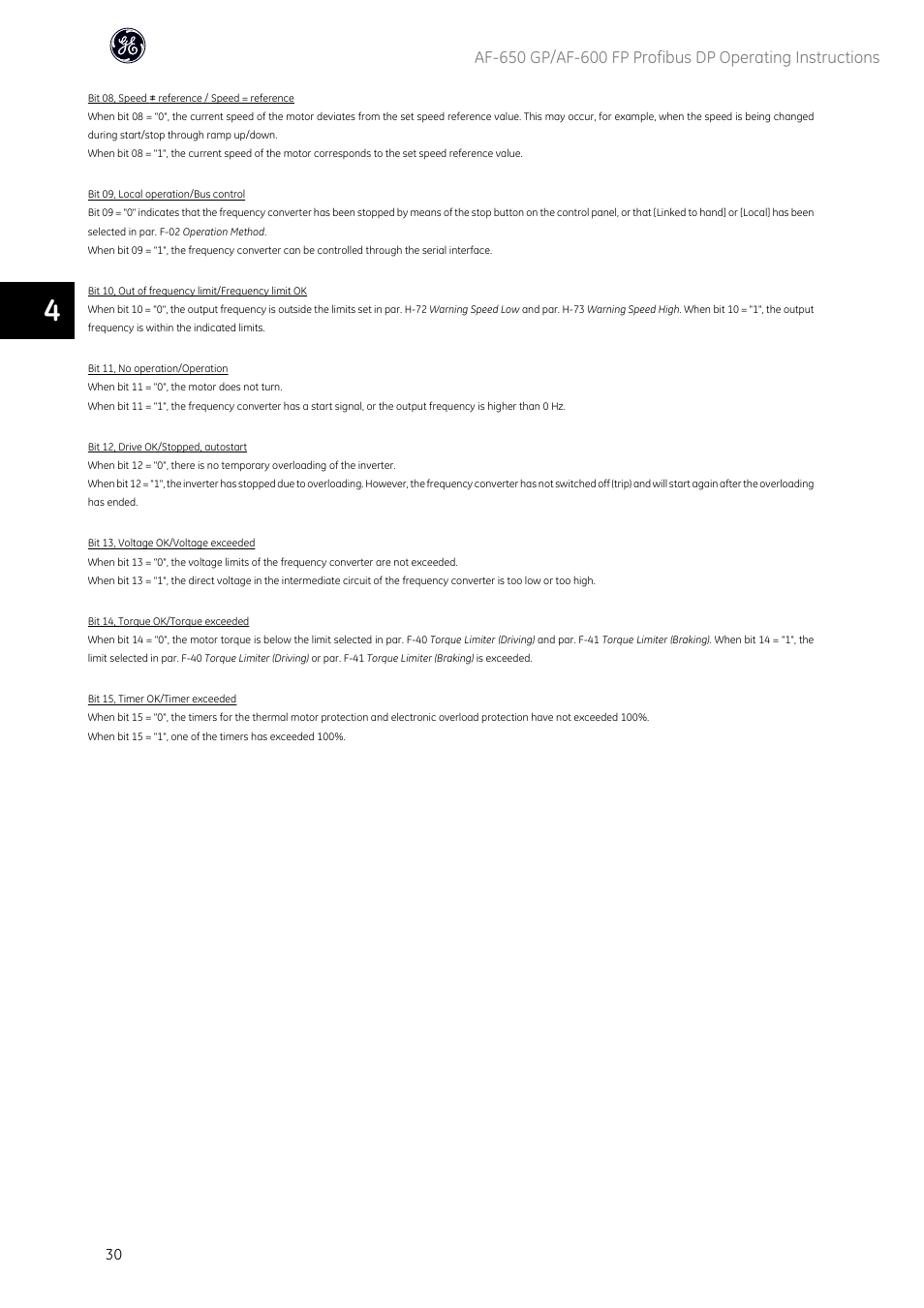 GE Industrial Solutions AF-600 FP Profibus DP User Manual | Page 31 / 91