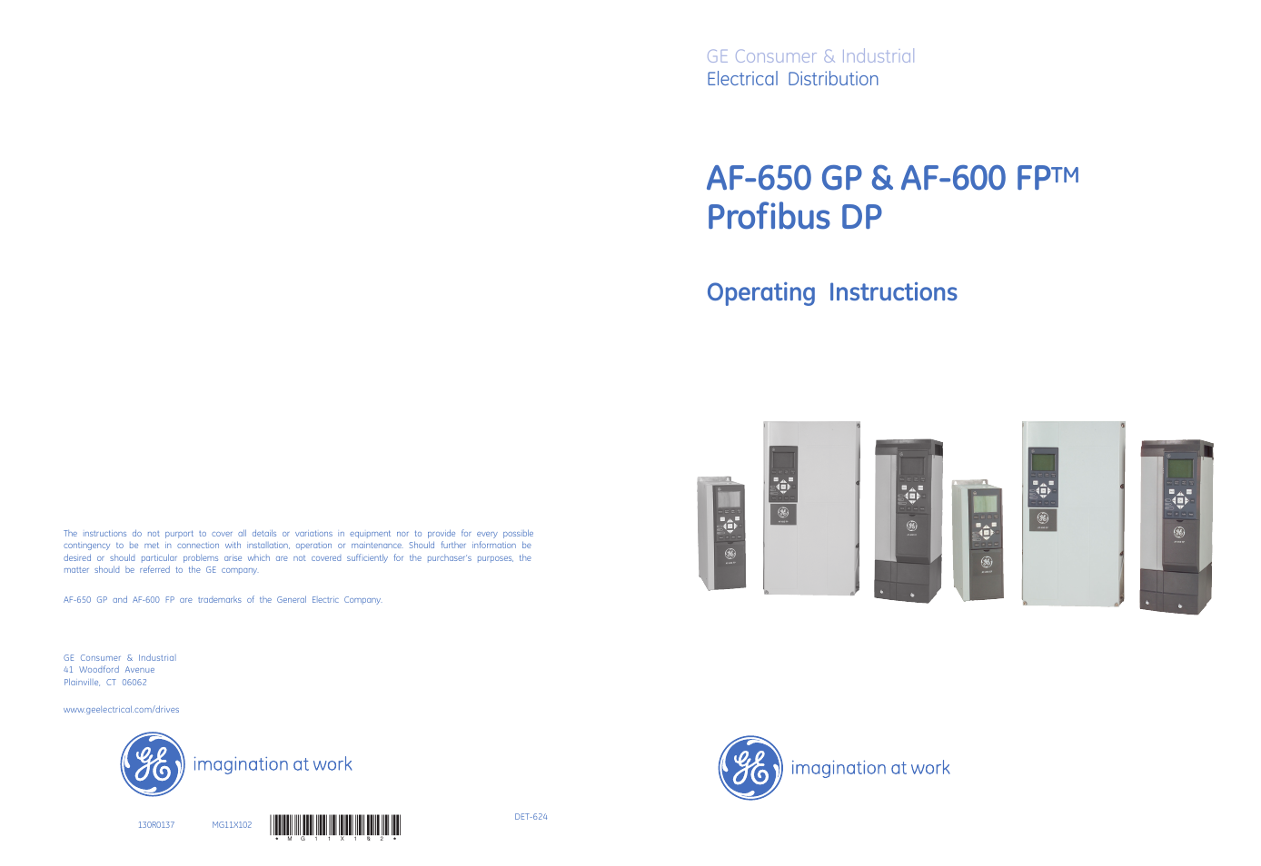 Profibus dp, Operating instructions | GE Industrial Solutions AF-600 FP Profibus DP User Manual | Page 91 / 91