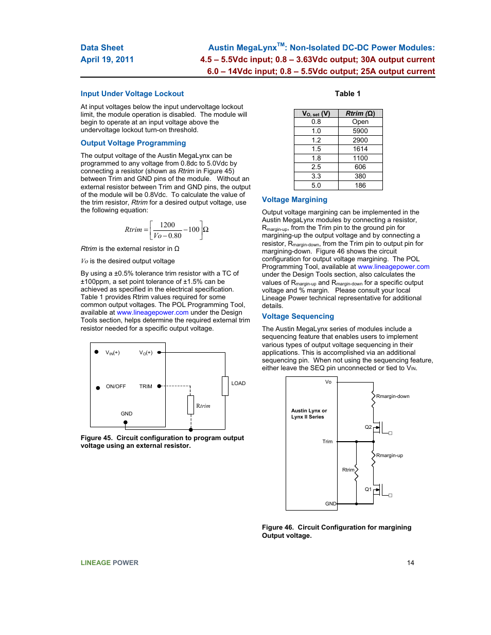 GE Industrial Solutions Austin MegaLynx User Manual | Page 14 / 20