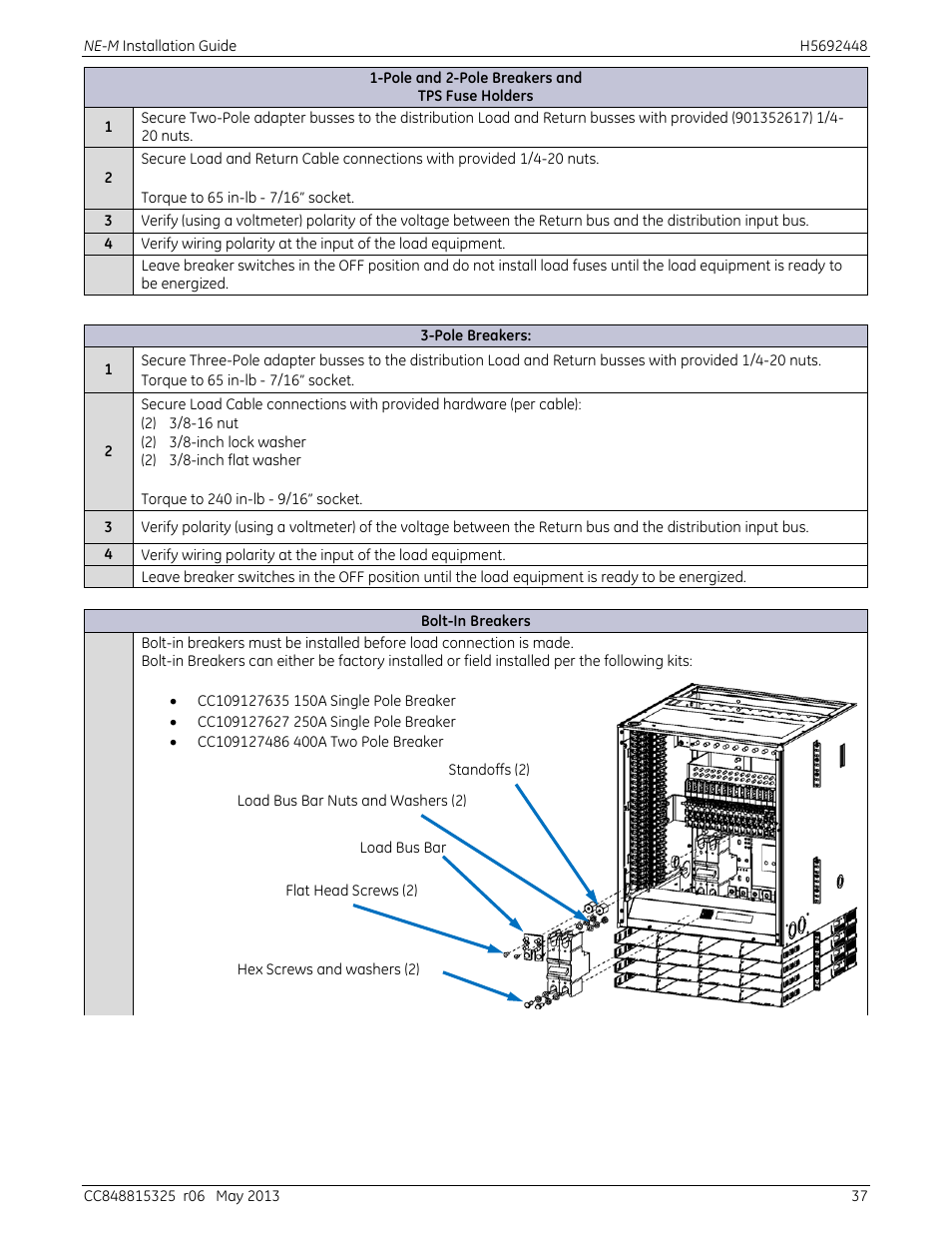GE Industrial Solutions H5692448 Power Systems Infinity M1 (NE-M) User Manual | Page 37 / 76