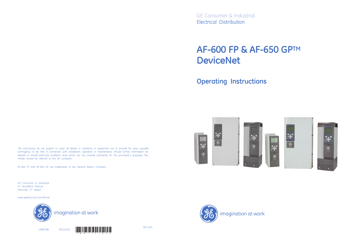 GE Industrial Solutions AF-650 GP DeviceNet User Manual | 59 pages