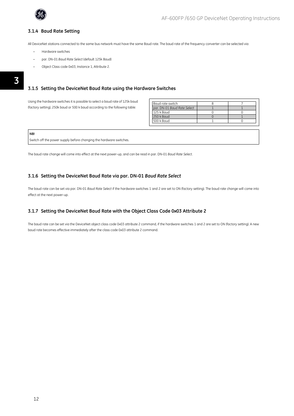 GE Industrial Solutions AF-650 GP DeviceNet User Manual | Page 13 / 59