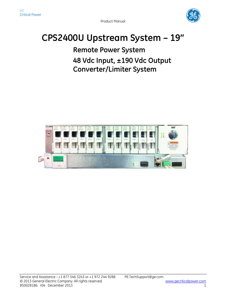 GE Industrial Solutions CPS2400U User Manual | 48 pages