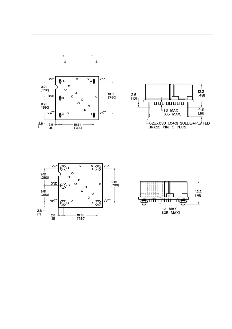 Mechanical outline | GE Industrial Solutions FLT007A0-SRZ User Manual | Page 10 / 12