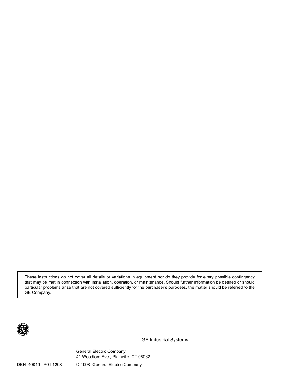 GE Industrial Solutions MicroVersaTrip Plus and MicroVersaTrip PM ITE KD3000 and KE4000 User Manual | Page 6 / 6