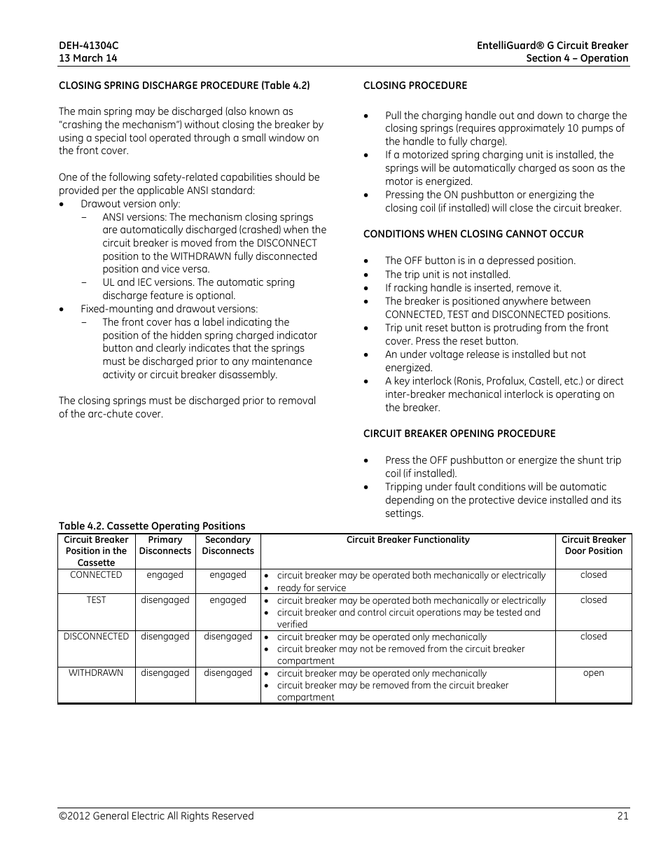 GE Industrial Solutions EntelliGuard G User Manual | Page 21 / 43