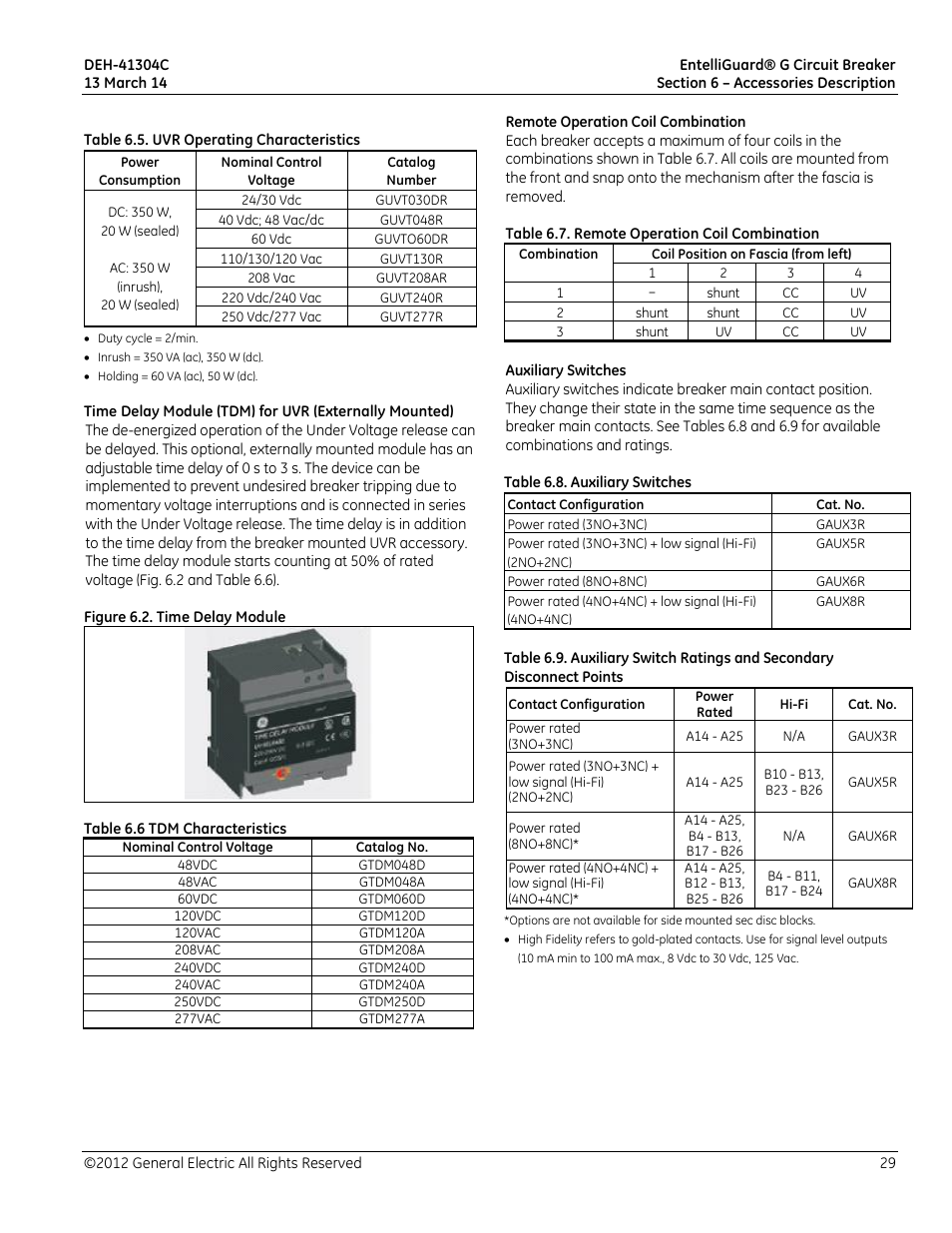 GE Industrial Solutions EntelliGuard G User Manual | Page 29 / 43