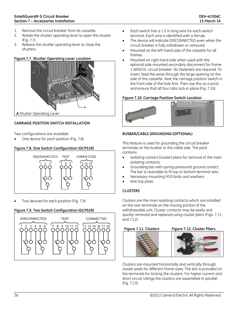 GE Industrial Solutions EntelliGuard G User Manual | Page 36 / 43