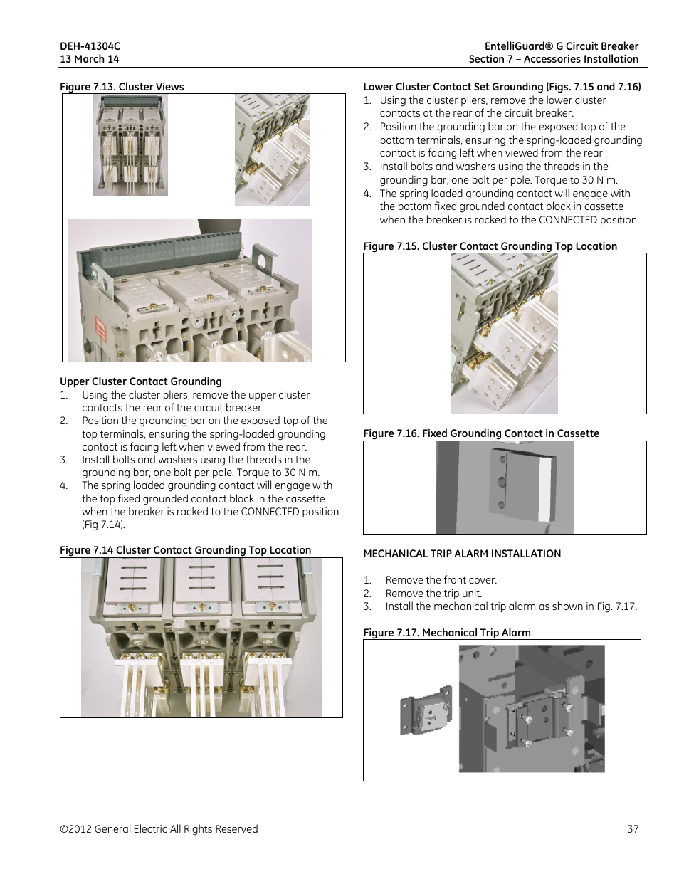 GE Industrial Solutions EntelliGuard G User Manual | Page 37 / 43