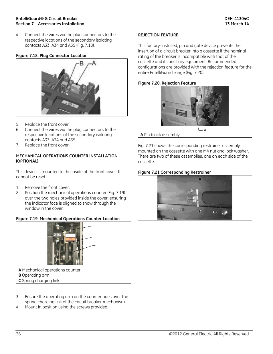 GE Industrial Solutions EntelliGuard G User Manual | Page 38 / 43
