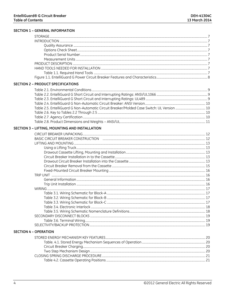 GE Industrial Solutions EntelliGuard G User Manual | Page 4 / 43