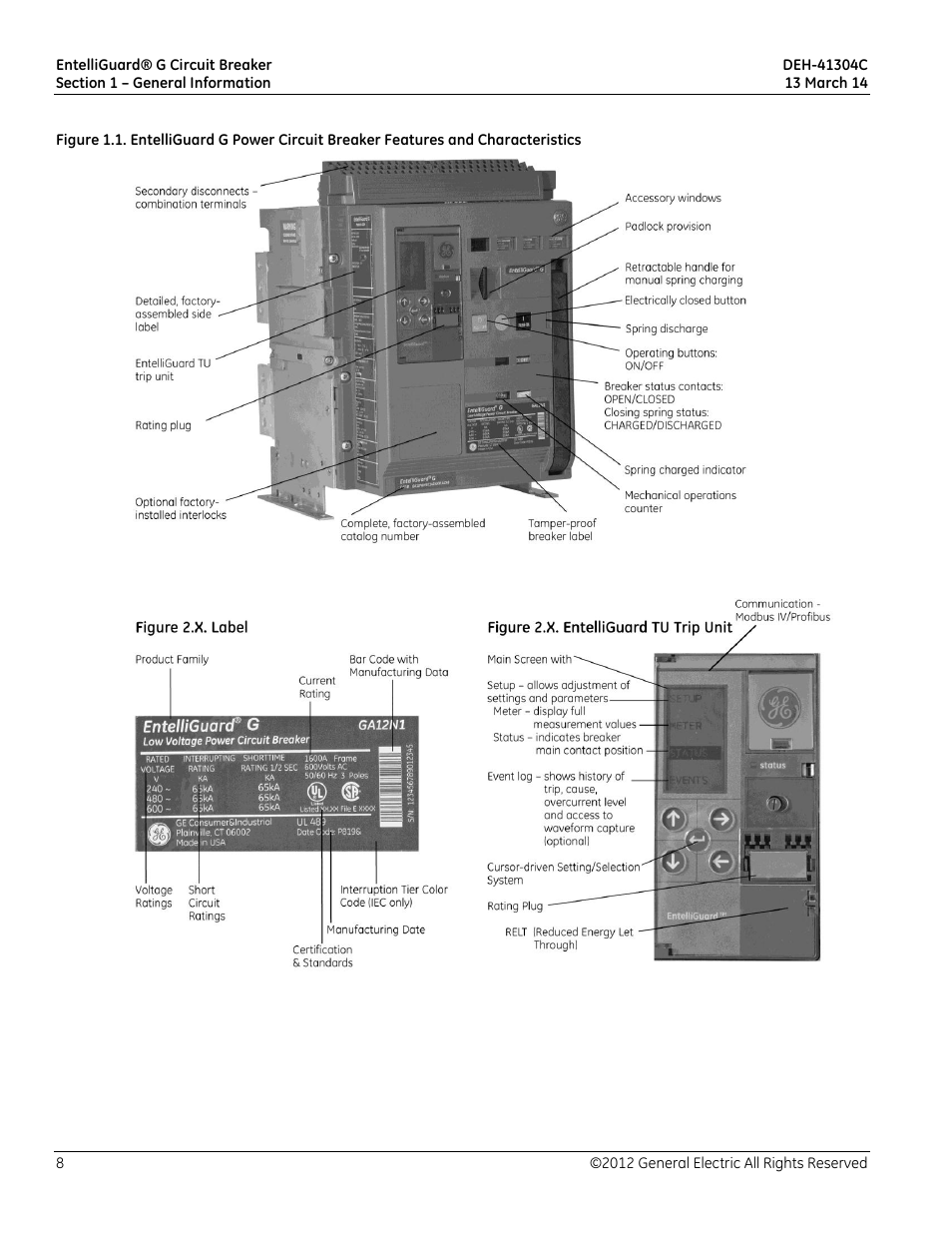 GE Industrial Solutions EntelliGuard G User Manual | Page 8 / 43
