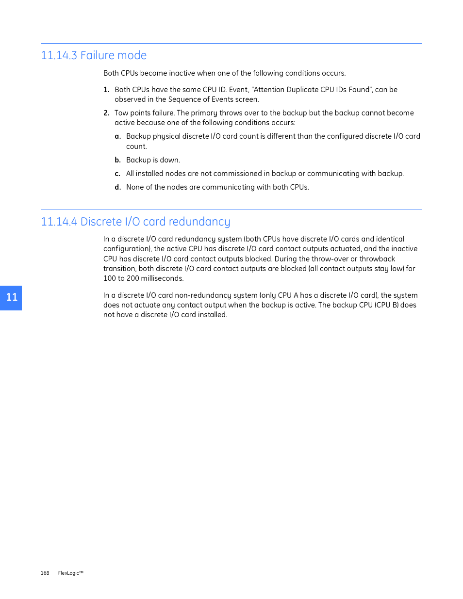 3 failure mode, 4 discrete i/o card redundancy | GE Industrial Solutions Entellisys System User Manual User Manual | Page 168 / 238