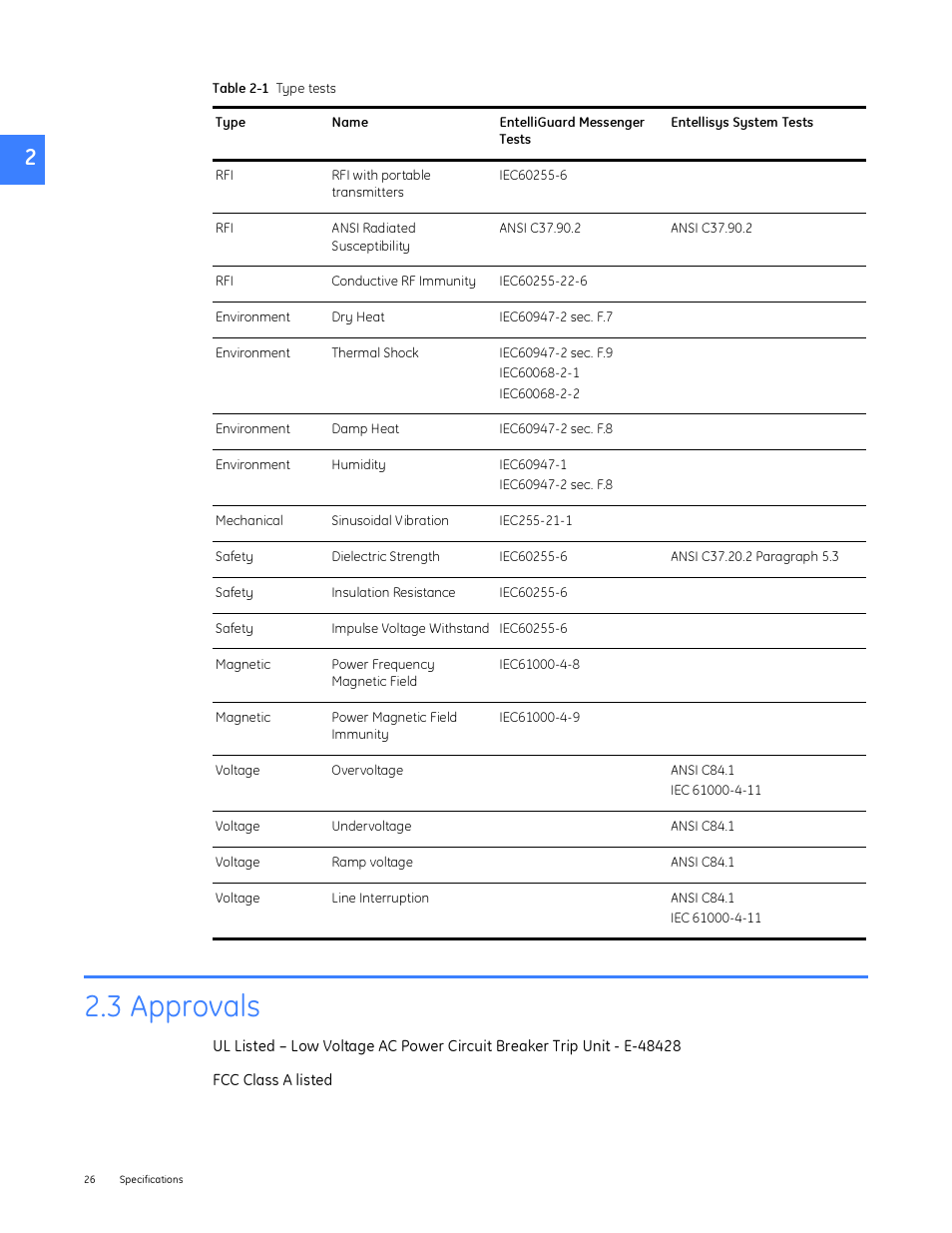 3 approvals | GE Industrial Solutions Entellisys System User Manual User Manual | Page 26 / 238
