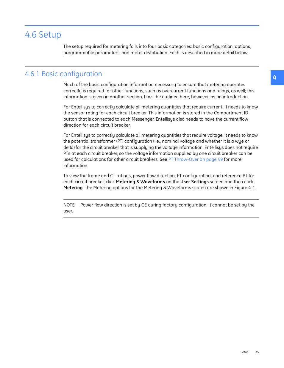 6 setup, 1 basic configuration | GE Industrial Solutions Entellisys System User Manual User Manual | Page 35 / 238
