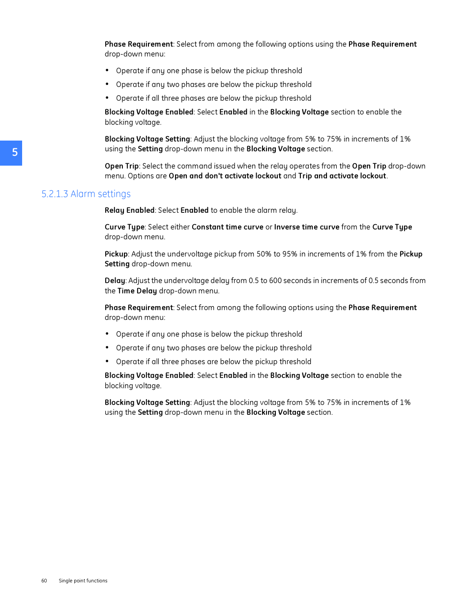 3 alarm settings | GE Industrial Solutions Entellisys System User Manual User Manual | Page 60 / 238